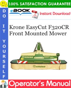 Krone EasyCut F320CR Front Mounted Mower Operator's Manual