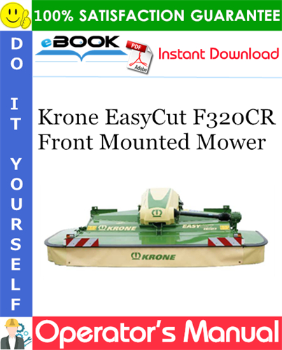 Krone EasyCut F320CR Front Mounted Mower Operator's Manual