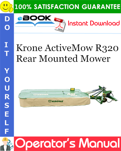 Krone ActiveMow R320 Rear Mounted Mower Operator's Manual