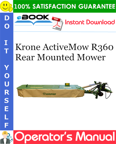 Krone ActiveMow R360 Rear Mounted Mower Operator's Manual