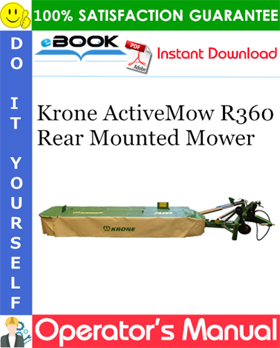 Krone ActiveMow R360 Rear Mounted Mower Operator's Manual