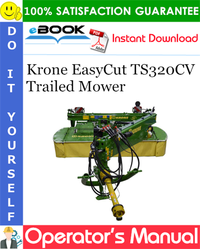 Krone EasyCut TS320CV Trailed Mower Operator's Manual