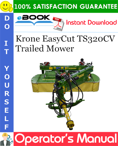 Krone EasyCut TS320CV Trailed Mower Operator's Manual