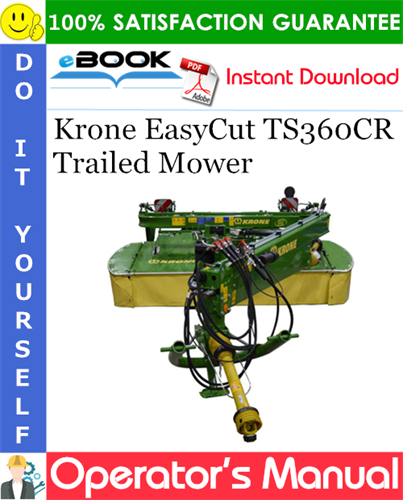 Krone EasyCut TS360CR Trailed Mower Operator's Manual