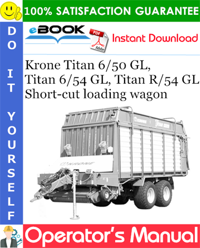 Krone Titan 6/50 GL, Titan 6/54 GL, Titan R/54 GL Short-cut loading wagon