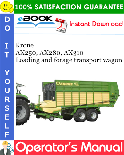 Krone AX250, AX280, AX310 Loading and forage transport wagon