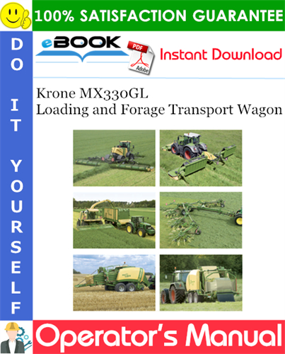 Krone MX330GL Loading and Forage Transport Wagon Operator's Manual