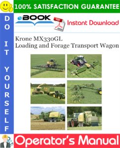 Krone MX330GL Loading and Forage Transport Wagon Operator's Manual