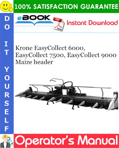 Krone EasyCollect 6000, EasyCollect 7500, EasyCollect 9000 Maize header