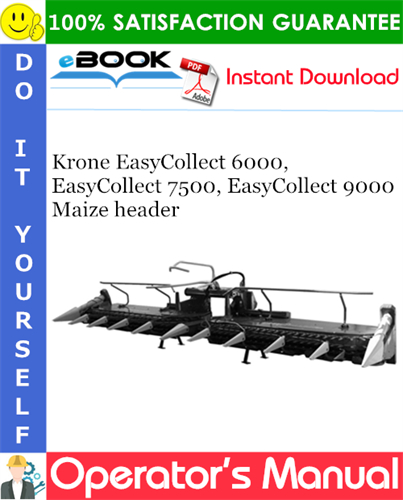Krone EasyCollect 6000, EasyCollect 7500, EasyCollect 9000 Maize header