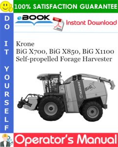Krone BiG X700, BiG X850, BiG X1100 Self-propelled Forage Harvester