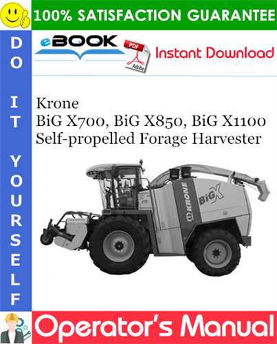 Krone BiG X700, BiG X850, BiG X1100 Self-propelled Forage Harvester