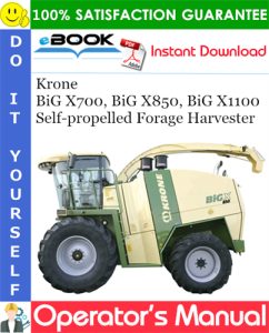 Krone BiG X700, BiG X850, BiG X1100 Self-propelled Forage Harvester