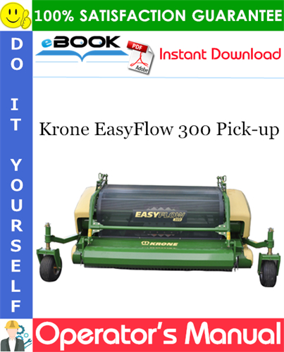 Krone EasyFlow 300 Pick-up Operator's Manual