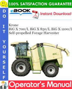 Krone BiG X 700/I, BiG X 850/I, BiG X 1100/I Self-propelled Forage Harvester