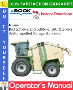 Krone BiG X700-1, BiG X850-1, BiG X1100-1 Self-propelled Forage Harvester