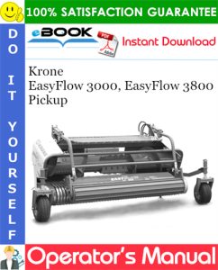 Krone EasyFlow 3000, EasyFlow 3800 Pickup Operator's Manual