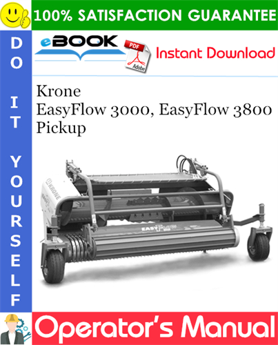 Krone EasyFlow 3000, EasyFlow 3800 Pickup Operator's Manual