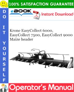 Krone EasyCollect 6000, EasyCollect 7500, EasyCollect 9000 Maize header