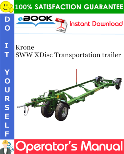 Krone SWW XDisc Transportation trailer Operator's Manual