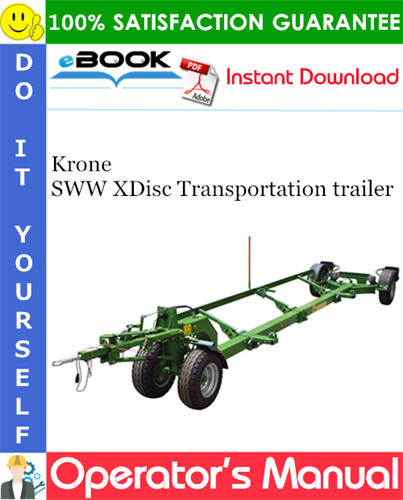 Krone SWW XDisc Transportation trailer Operator's Manual