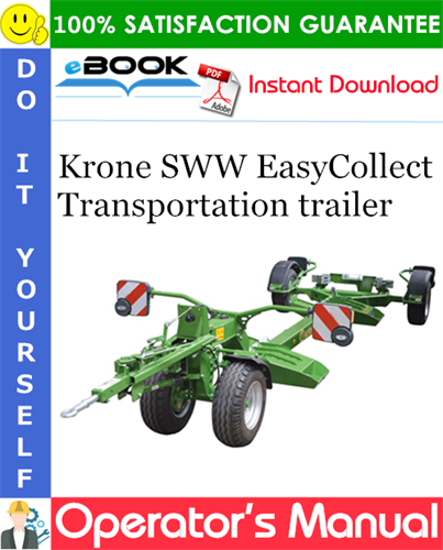 Krone SWW EasyCollect Transportation trailer Operator's Manual