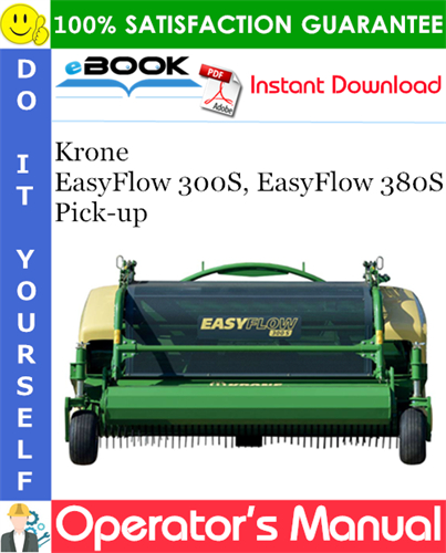Krone EasyFlow 300S, EasyFlow 380S Pick-up Operator's Manual