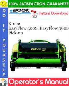 Krone EasyFlow 300S, EasyFlow 380S Pick-up Operator's Manual