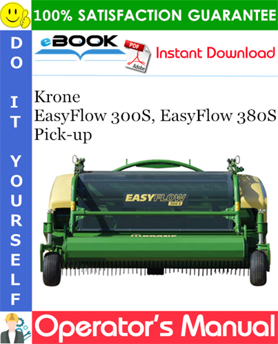 Krone EasyFlow 300S, EasyFlow 380S Pick-up Operator's Manual