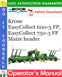 Krone EasyCollect 600-3 FP, EasyCollect 750-3 FP Maize header
