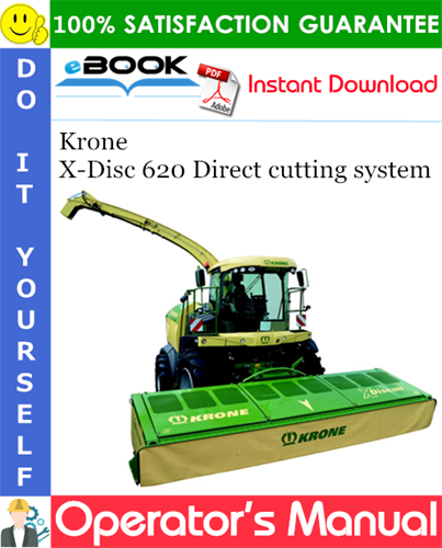 Krone X-Disc 620 Direct cutting system Operator's Manual