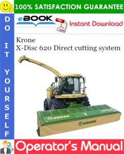 Krone X-Disc 620 Direct cutting system Operator's Manual