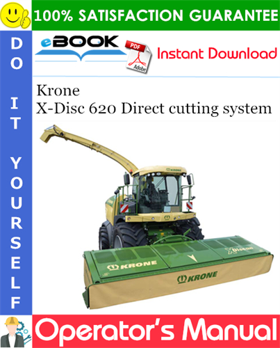 Krone X-Disc 620 Direct cutting system Operator's Manual