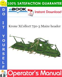 Krone XCollect 750-3 Maize header Operator's Manual