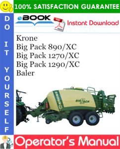 Krone Big Pack 890/XC, Big Pack 1270/XC, Big Pack 1290/XC Baler