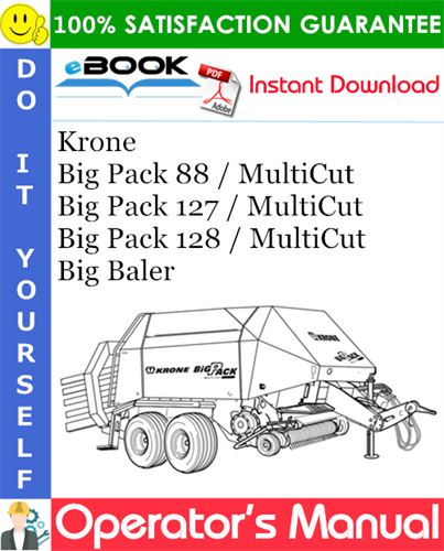 Krone Big Pack 88 / MultiCut, Big Pack 127 / MultiCut, Big Pack 128 / MultiCut Big Baler