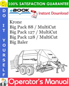 Krone Big Pack 88 / MultiCut, Big Pack 127 / MultiCut, Big Pack 128 / MultiCut