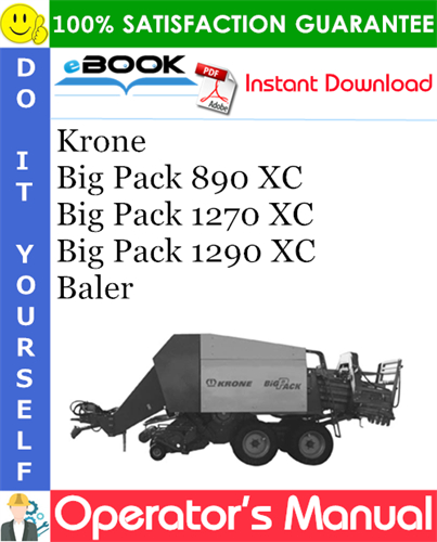 Krone Big Pack 890 XC, Big Pack 1270 XC, Big Pack 1290 XC Baler
