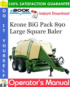 Krone BiG Pack 890 Large Square Baler Operator's Manual