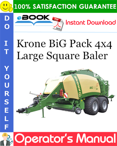 Krone BiG Pack 4x4 Large Square Baler Operator's Manual