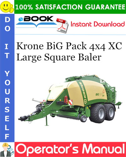 Krone BiG Pack 4x4 XC Large Square Baler Operator's Manual