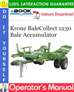 Krone BaleCollect 1230 Bale Accumulator Operator's Manual