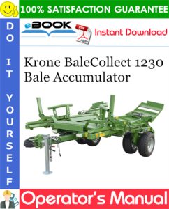 Krone BaleCollect 1230 Bale Accumulator Operator's Manual