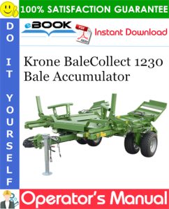 Krone BaleCollect 1230 Bale Accumulator Operator's Manual