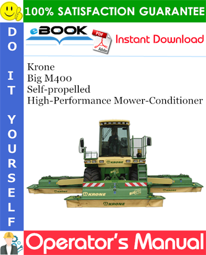 Krone Big M400 Self-propelled High-Performance Mower-Conditioner