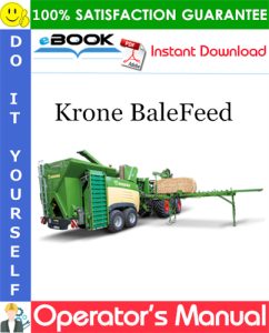 Krone BaleFeed Operator's Manual