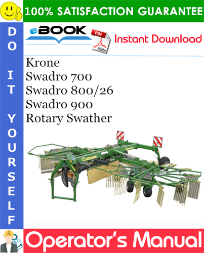 Krone Swadro 700, Swadro 800/26, Swadro 900 Rotary Swather