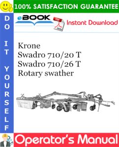 Krone Swadro 710/20 T, Swadro 710/26 T Rotary swather