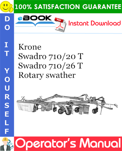 Krone Swadro 710/20 T, Swadro 710/26 T Rotary swather