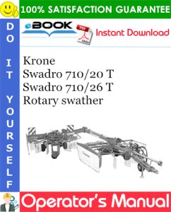 Krone Swadro 710/20 T, Swadro 710/26 T Rotary swather